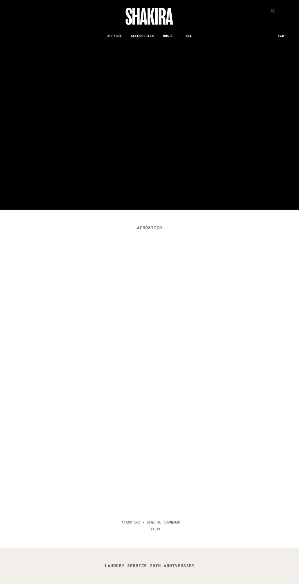 shakiramerchandise-eu.com shopify website screenshot