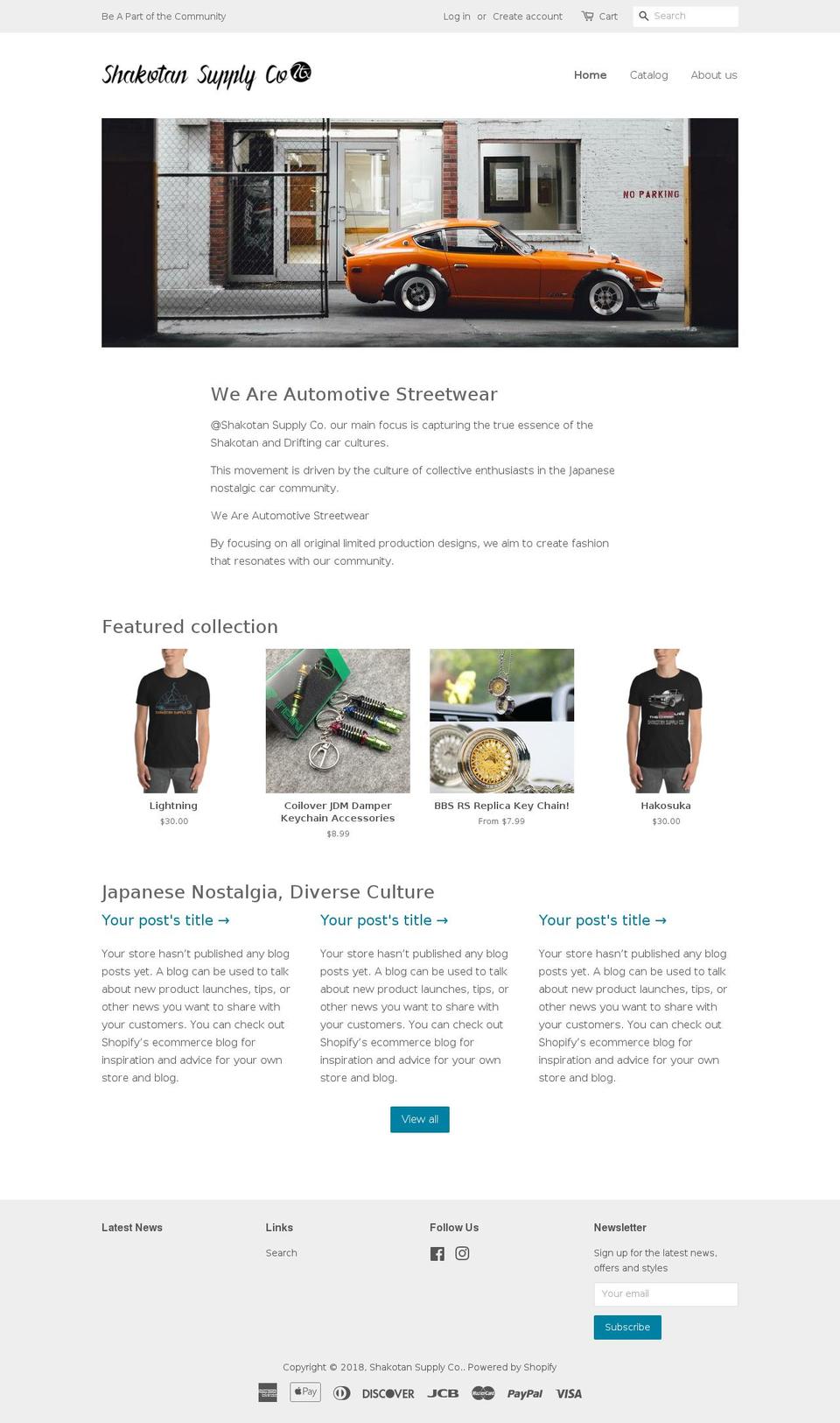 shakotansupply.com — Shopify storefront screenshot