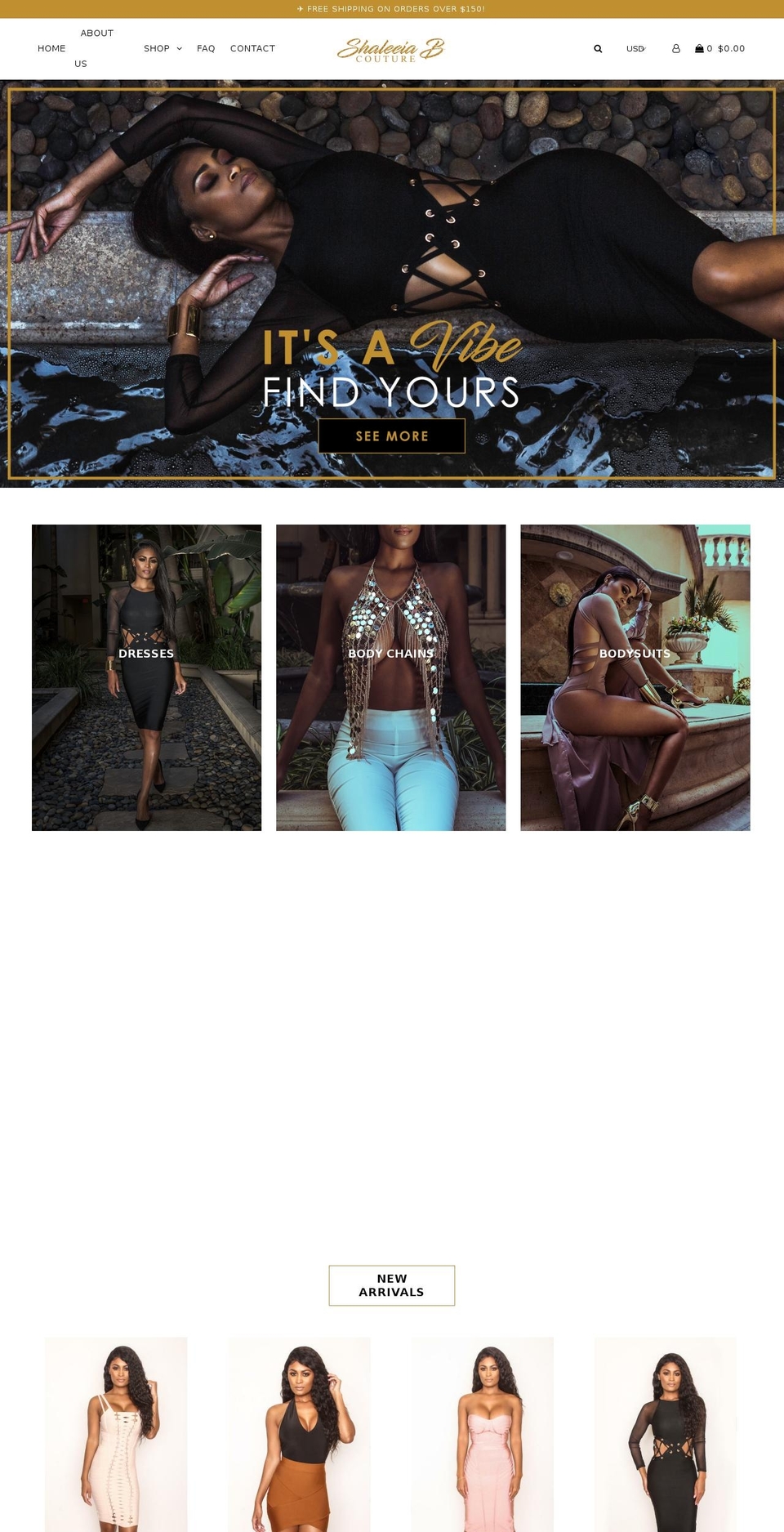 shaleeiabcouture.com — Shopify storefront screenshot