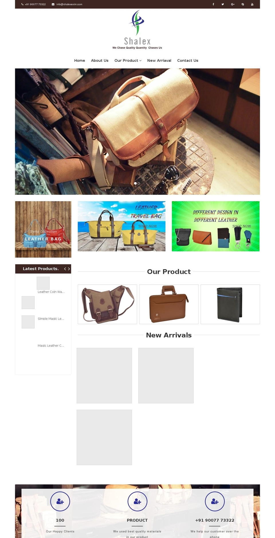 shalexexim.com — Shopify storefront screenshot