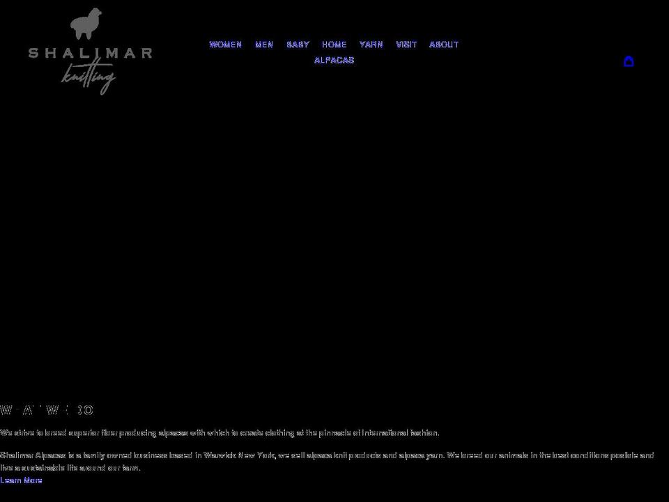 shalimaralpacas.com shopify website screenshot