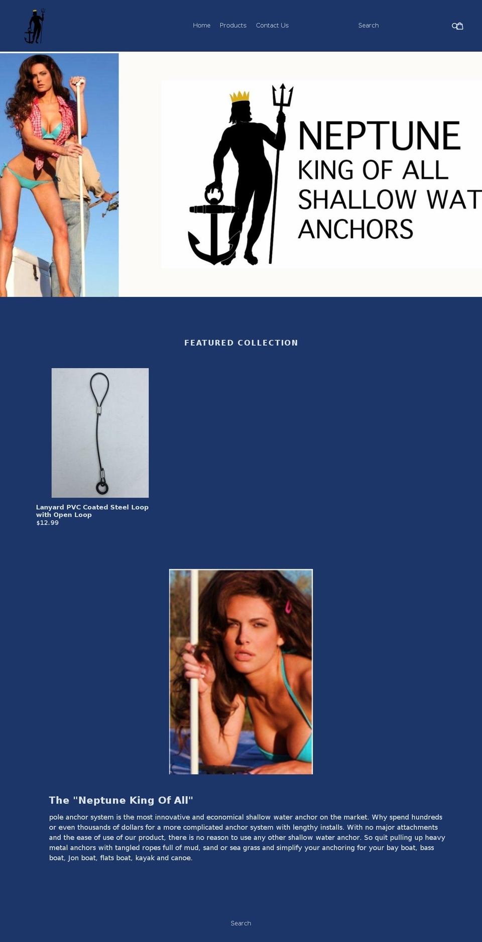 shallowwateranchors.net shopify website screenshot