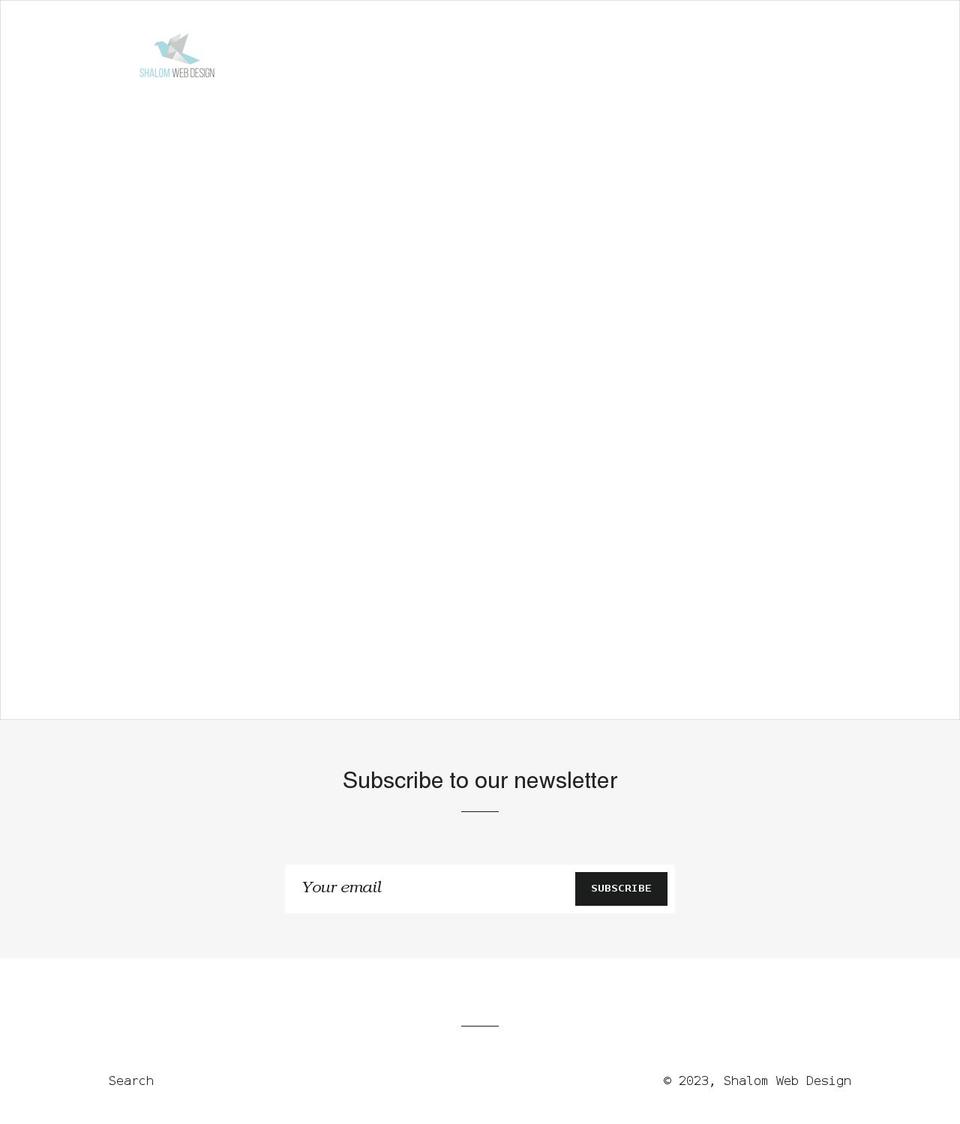 shalomwebdesign.com shopify website screenshot