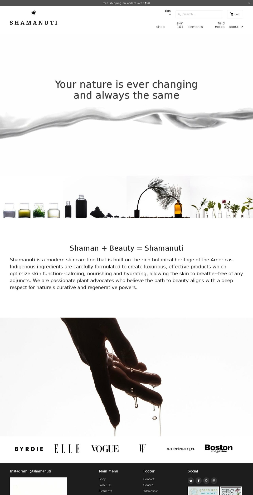 Update Shopify theme site example shamanuti.com