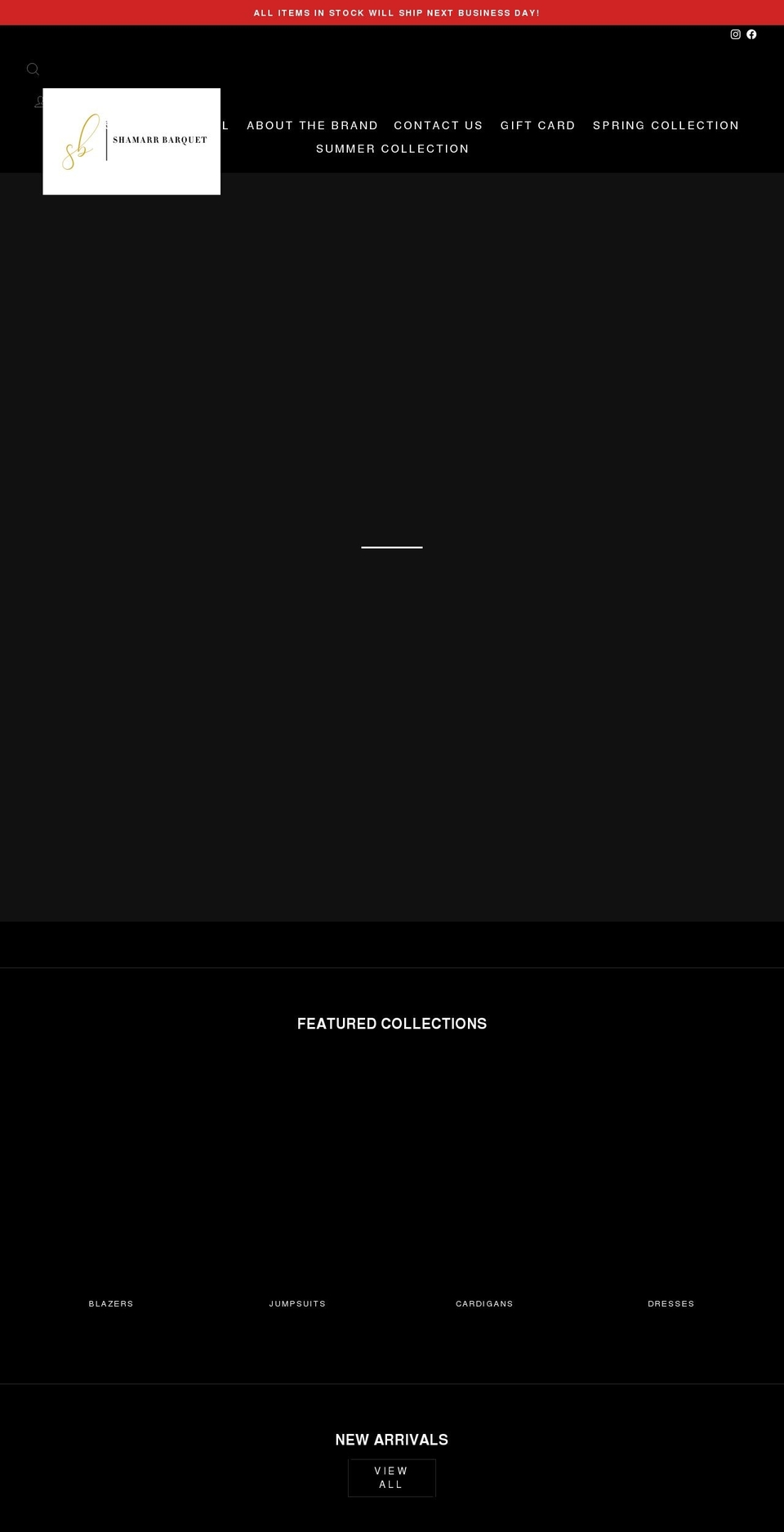 shamarrbarquet.com shopify website screenshot