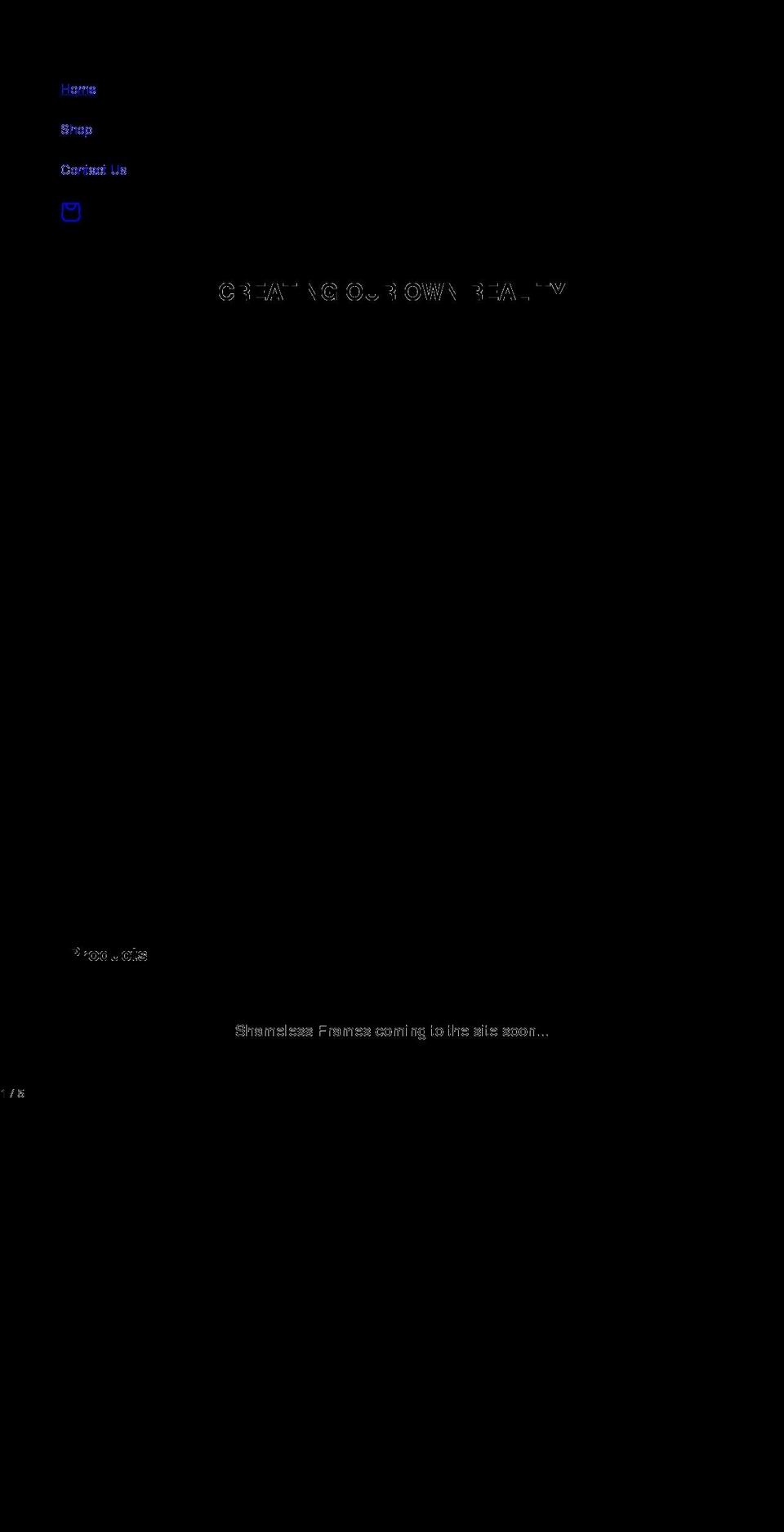 shameless-society.com shopify website screenshot