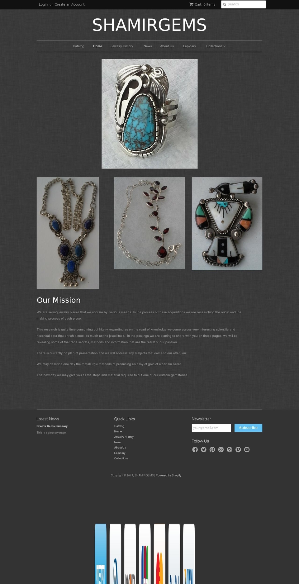 shamirgems.com shopify website screenshot
