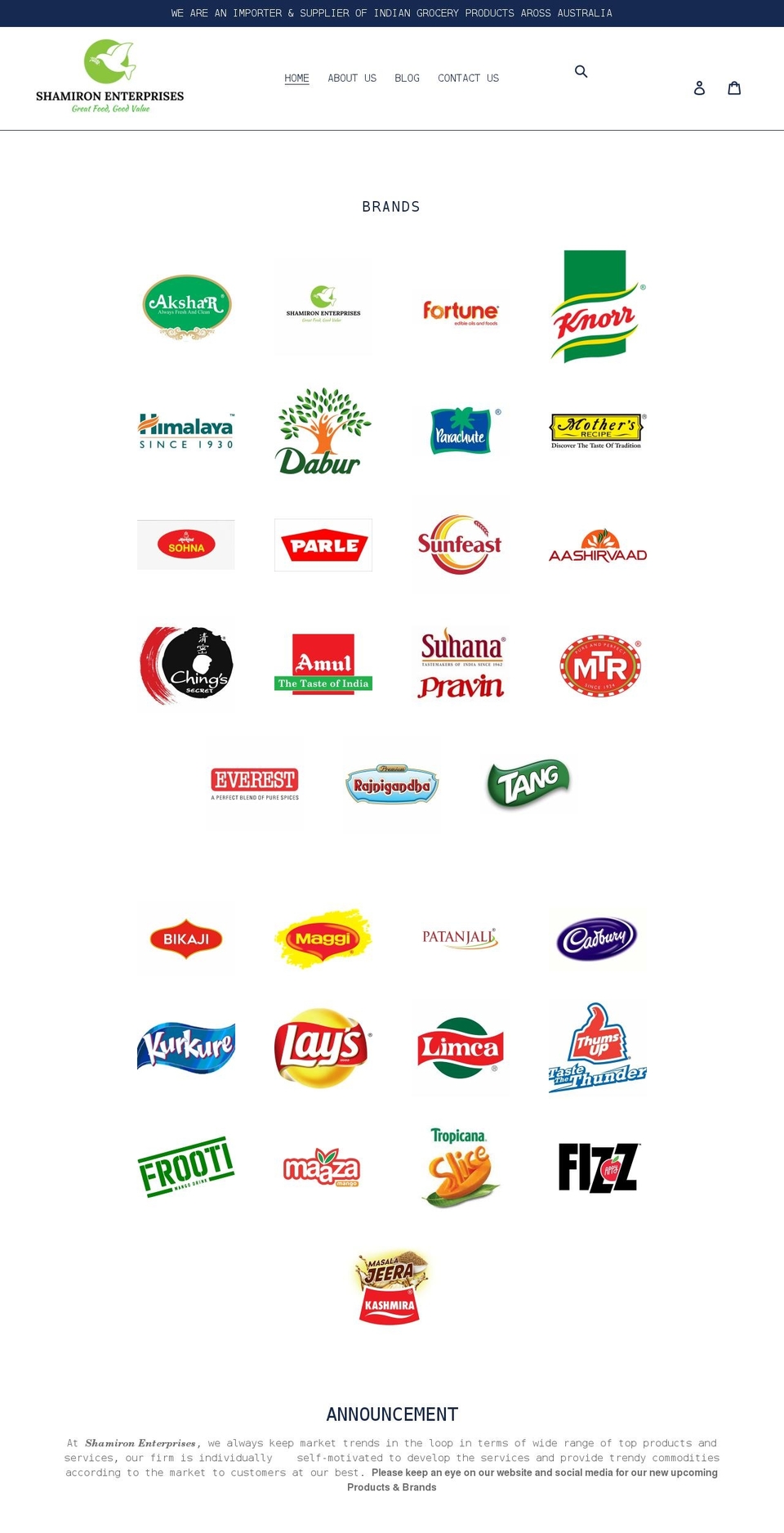 shamironenterprises.com.au shopify website screenshot
