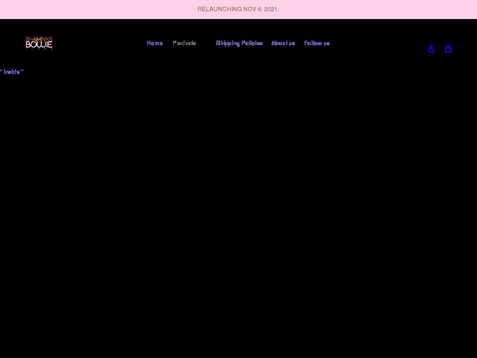 shamiyasboujietingz.com shopify website screenshot