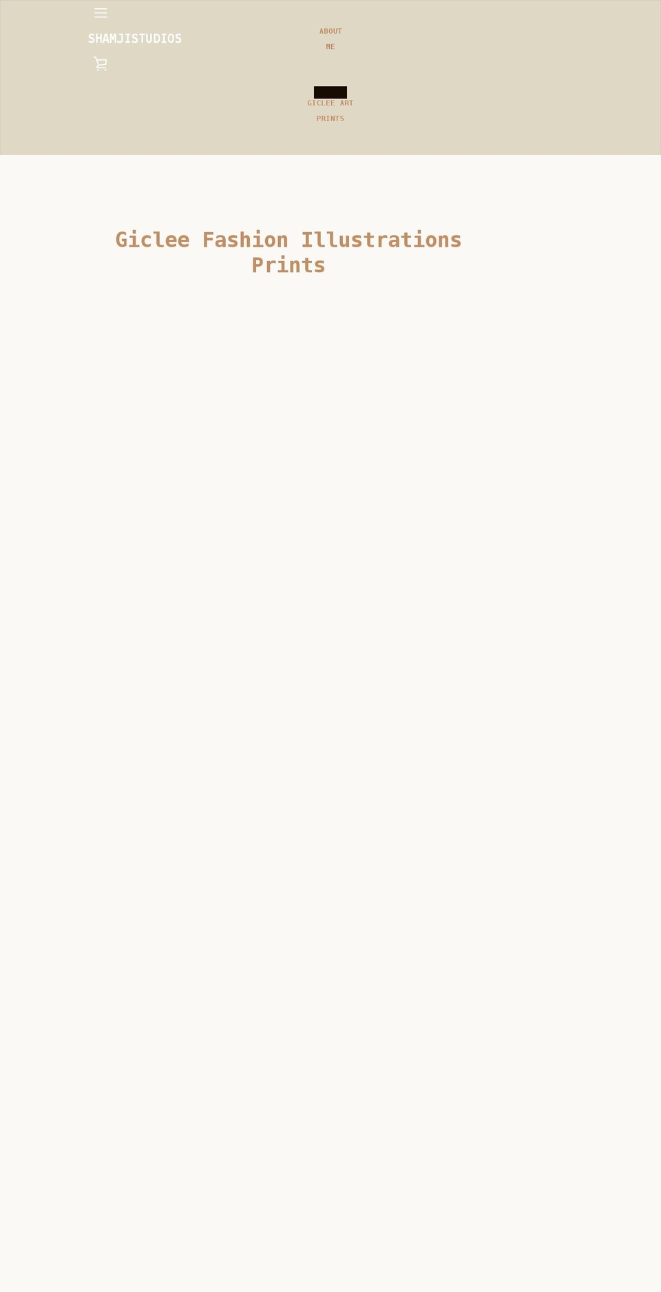 shamjistudios.com shopify website screenshot