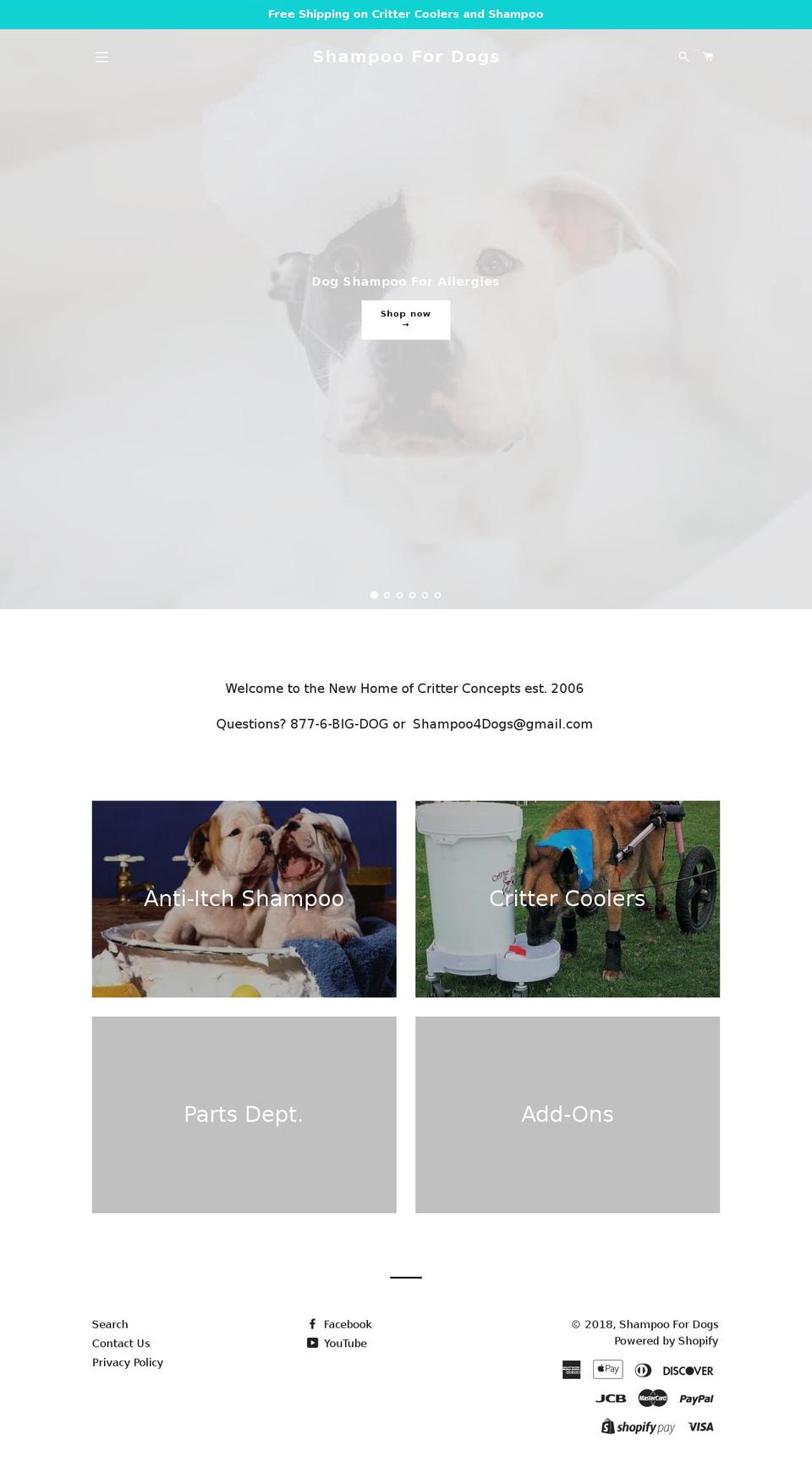 shampooforpets.com — Shopify storefront screenshot
