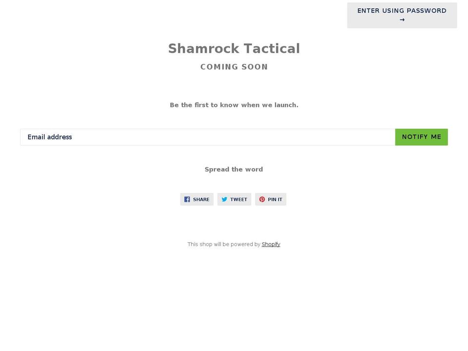 shamrocktactical.com — Shopify storefront screenshot
