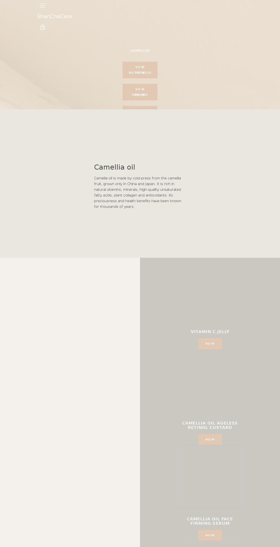 shanchacare.com — Shopify storefront screenshot