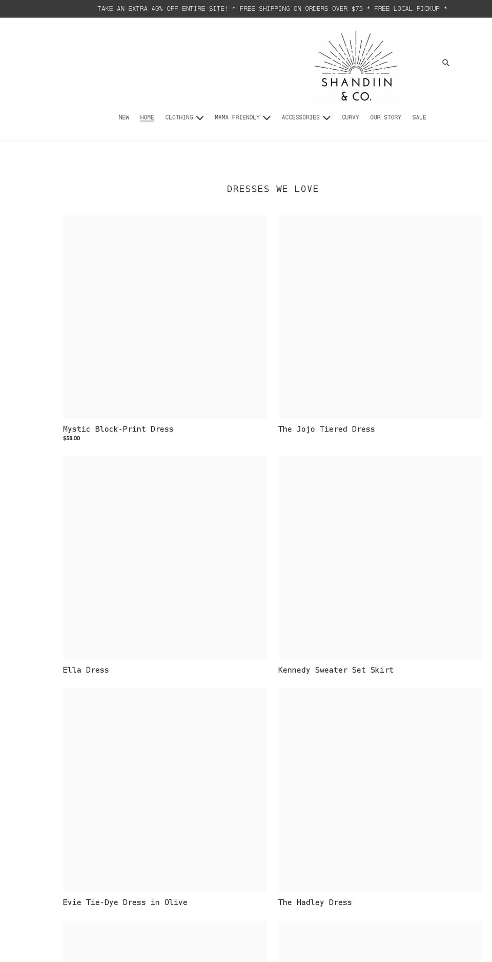 shandiinandco.com shopify website screenshot