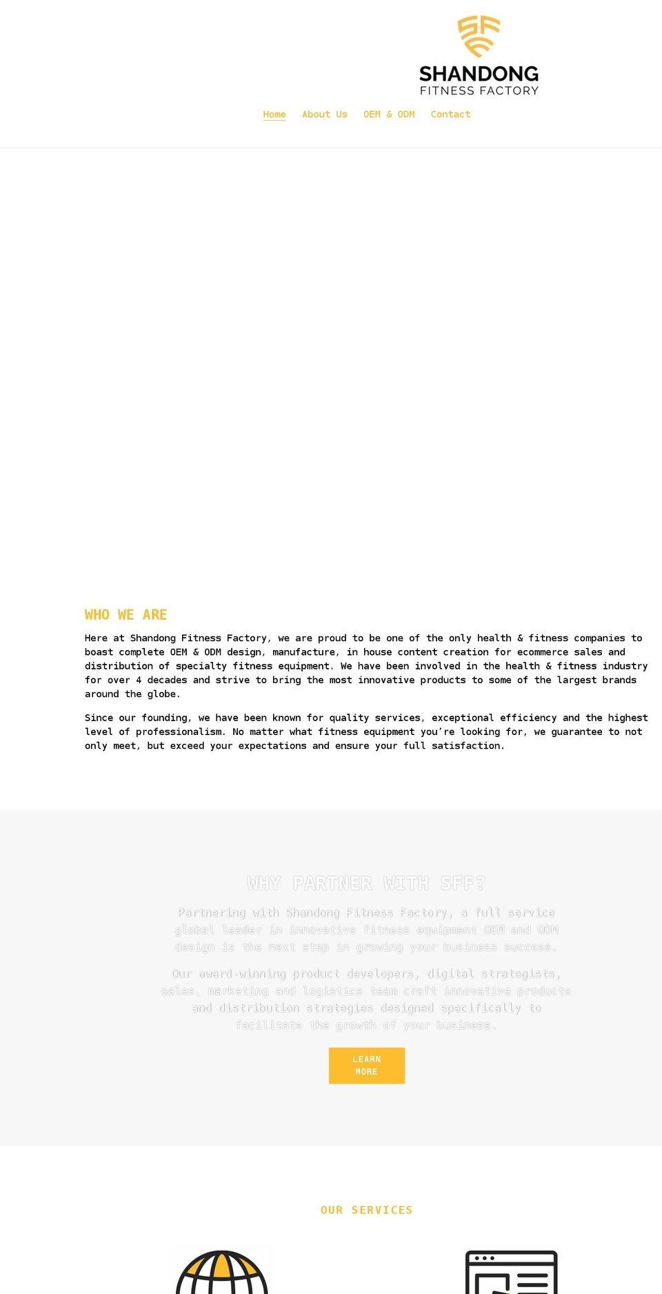 shandongfitnessfactory.com shopify website screenshot