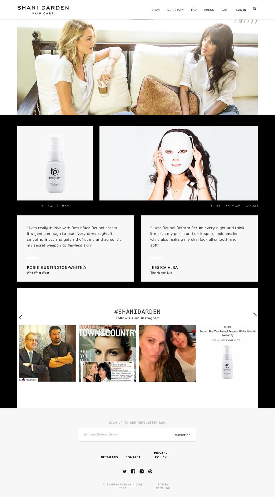 shanidarden.com shopify website screenshot