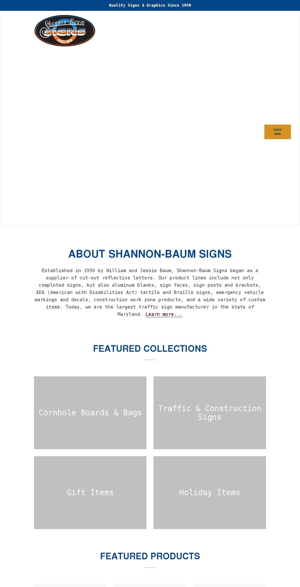 shannon-baum-signs.myshopify.com shopify website screenshot