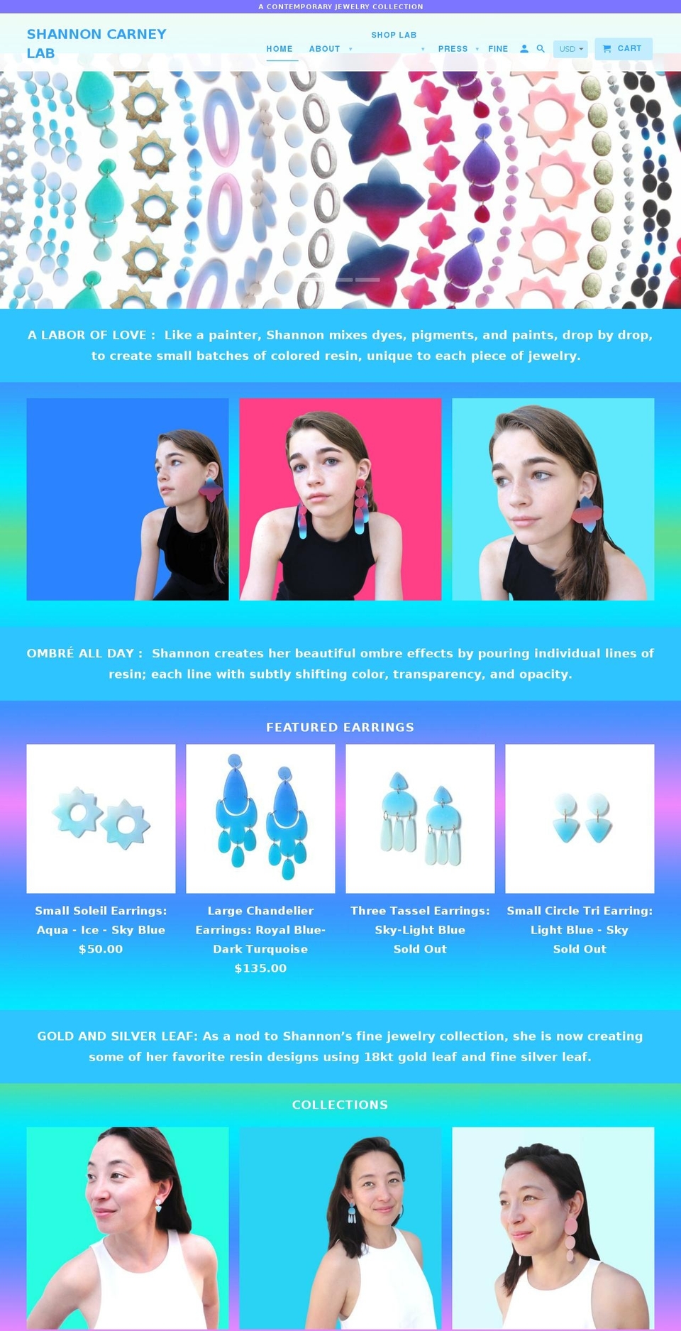 shannoncarneylab.com shopify website screenshot