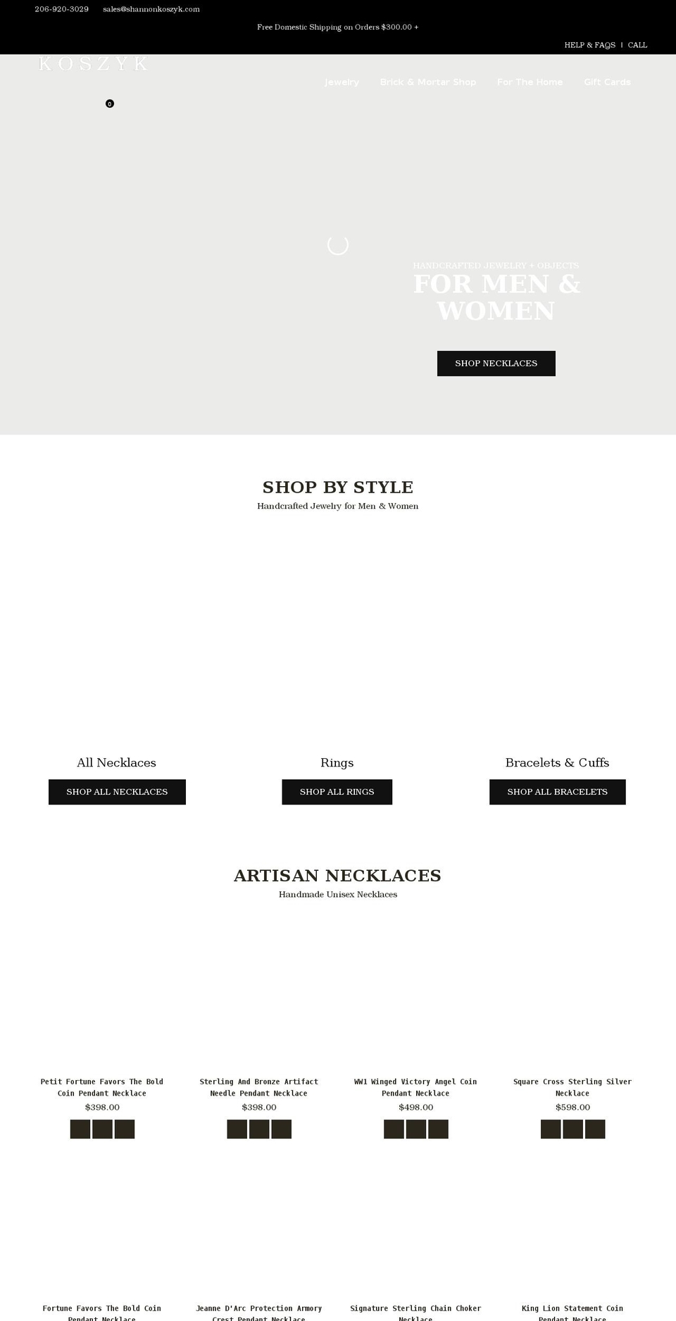 shannonkoszyk.com shopify website screenshot