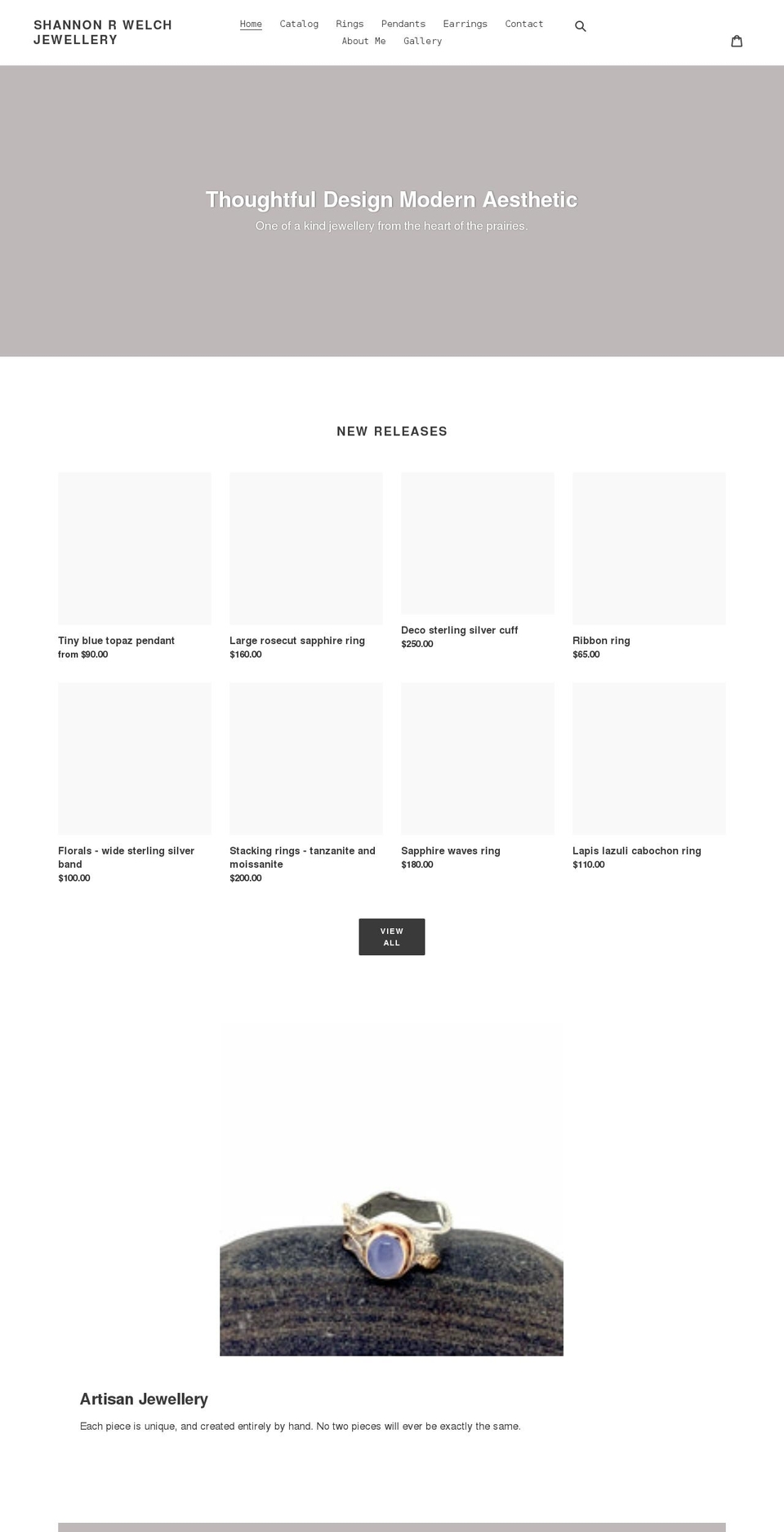 shannonrwelch.com shopify website screenshot