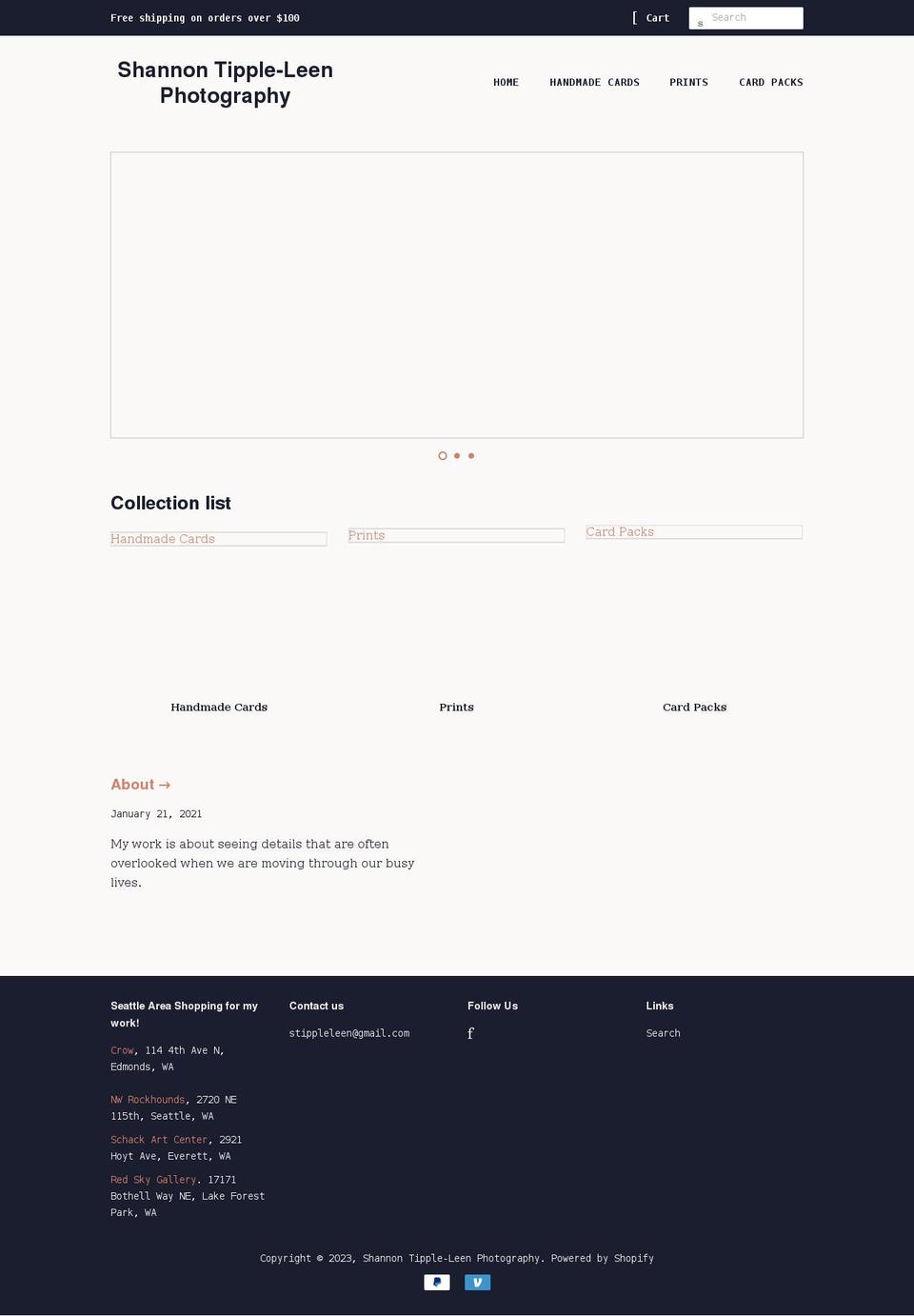 shannontipple-leen.com shopify website screenshot