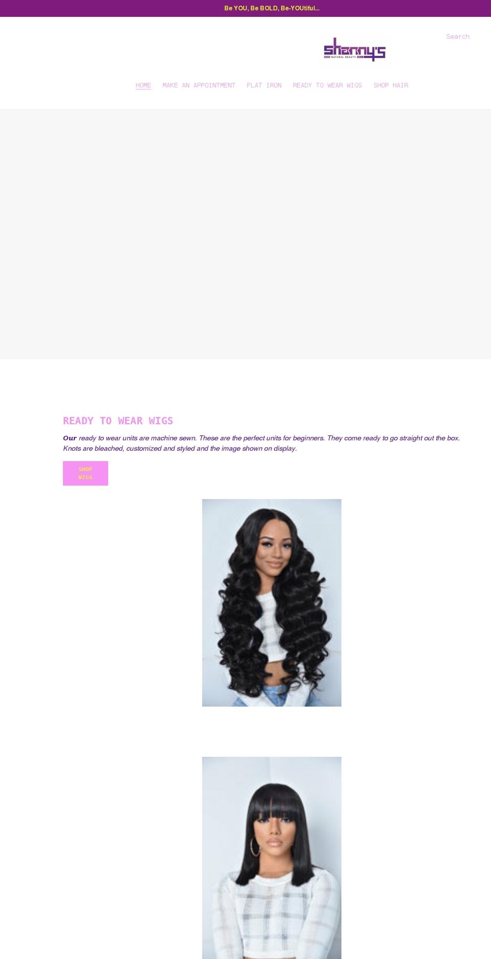 shannysnaturalbeauty.com shopify website screenshot