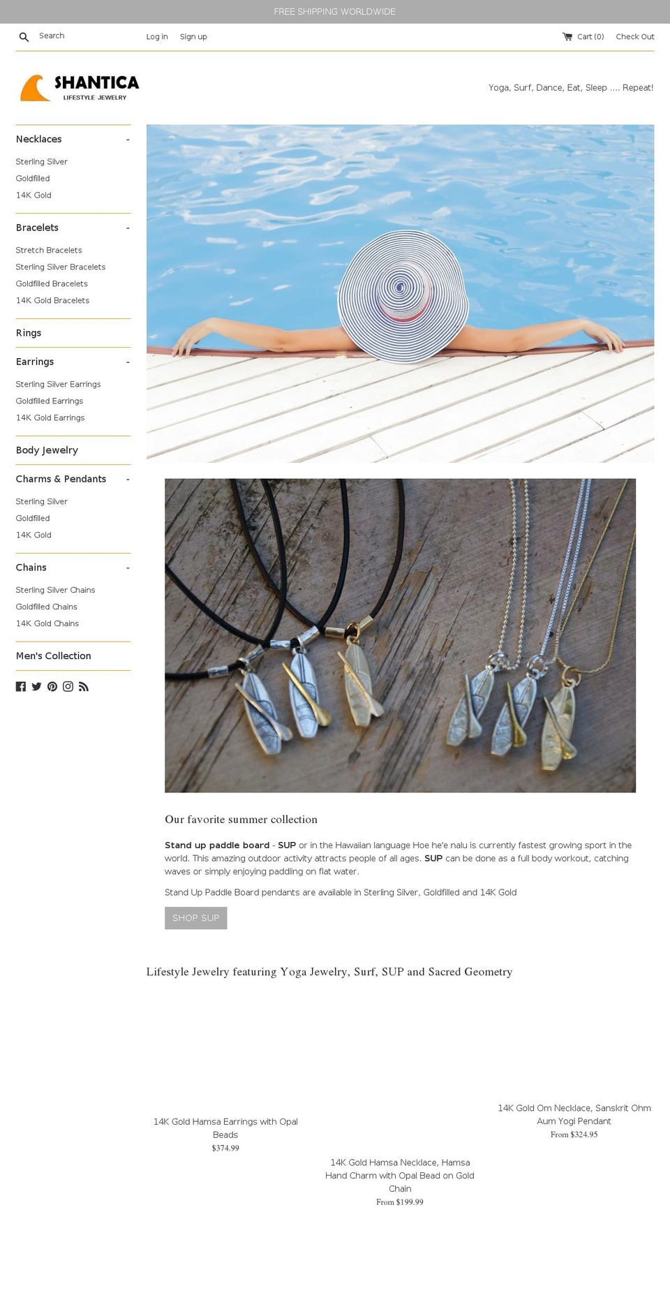 shantica.com — Shopify storefront screenshot