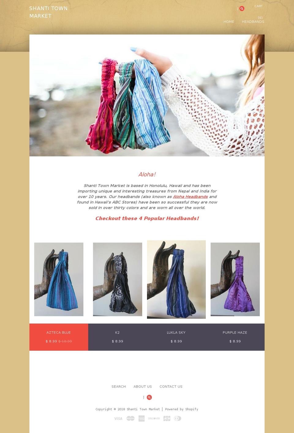 shantitownmarket.com — Shopify storefront screenshot