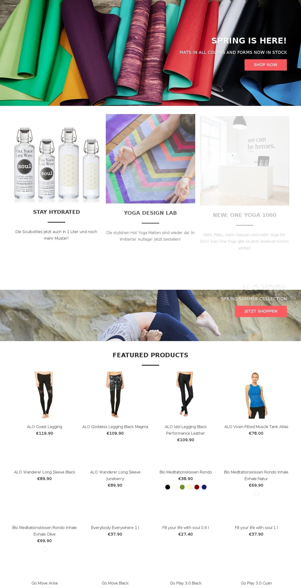 shantiyogastore.com shopify website screenshot
