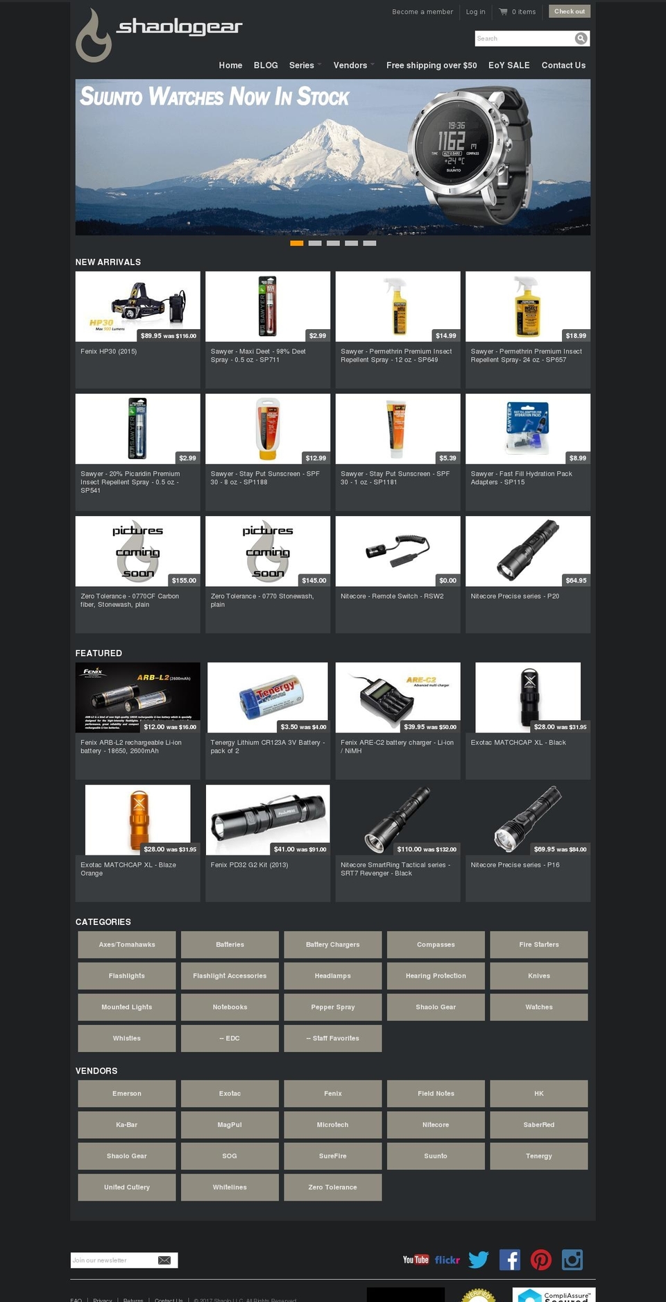 shaologear.com shopify website screenshot