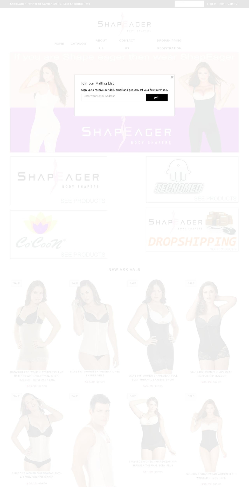 shapeager.com shopify website screenshot