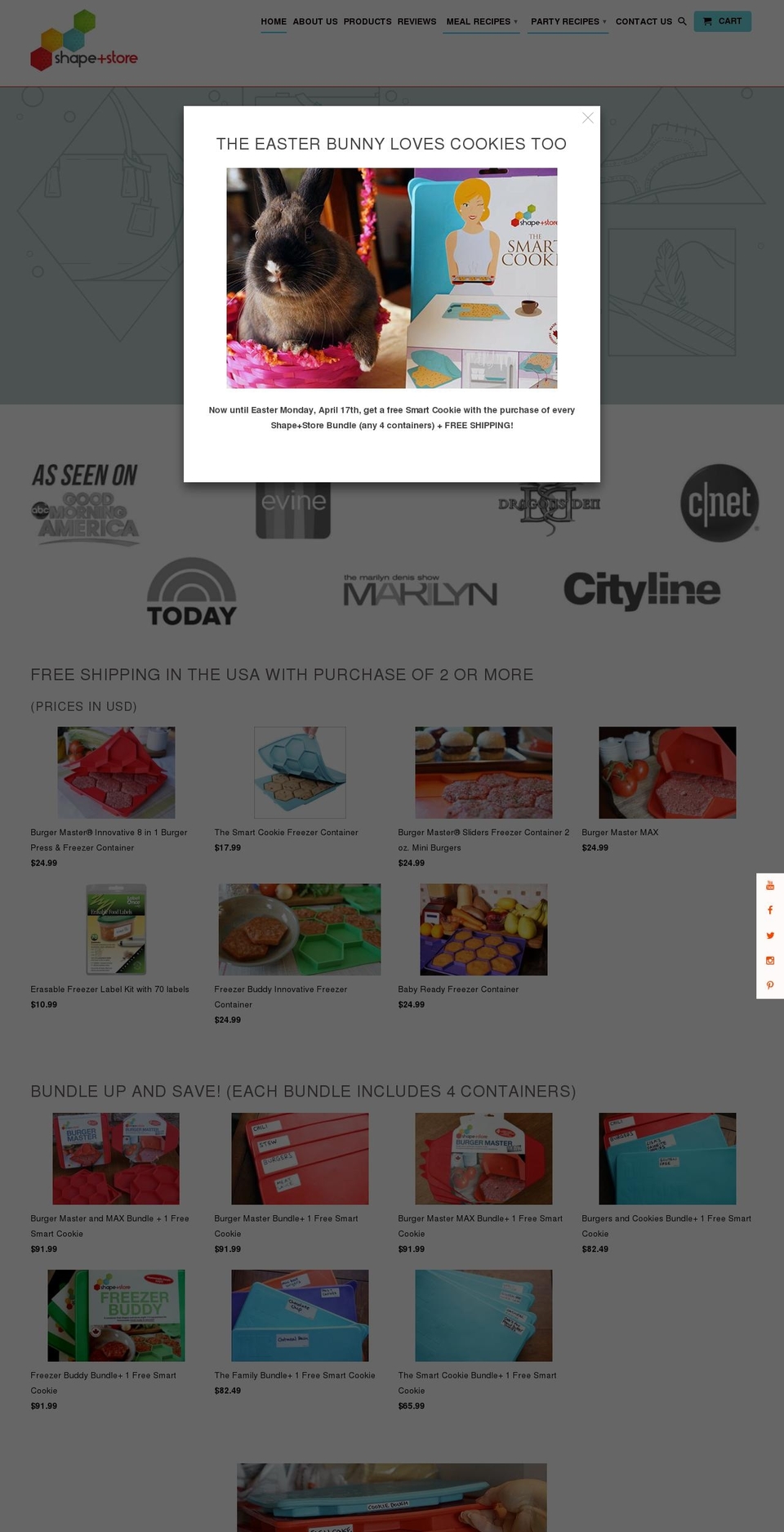 shapeandstore.com shopify website screenshot