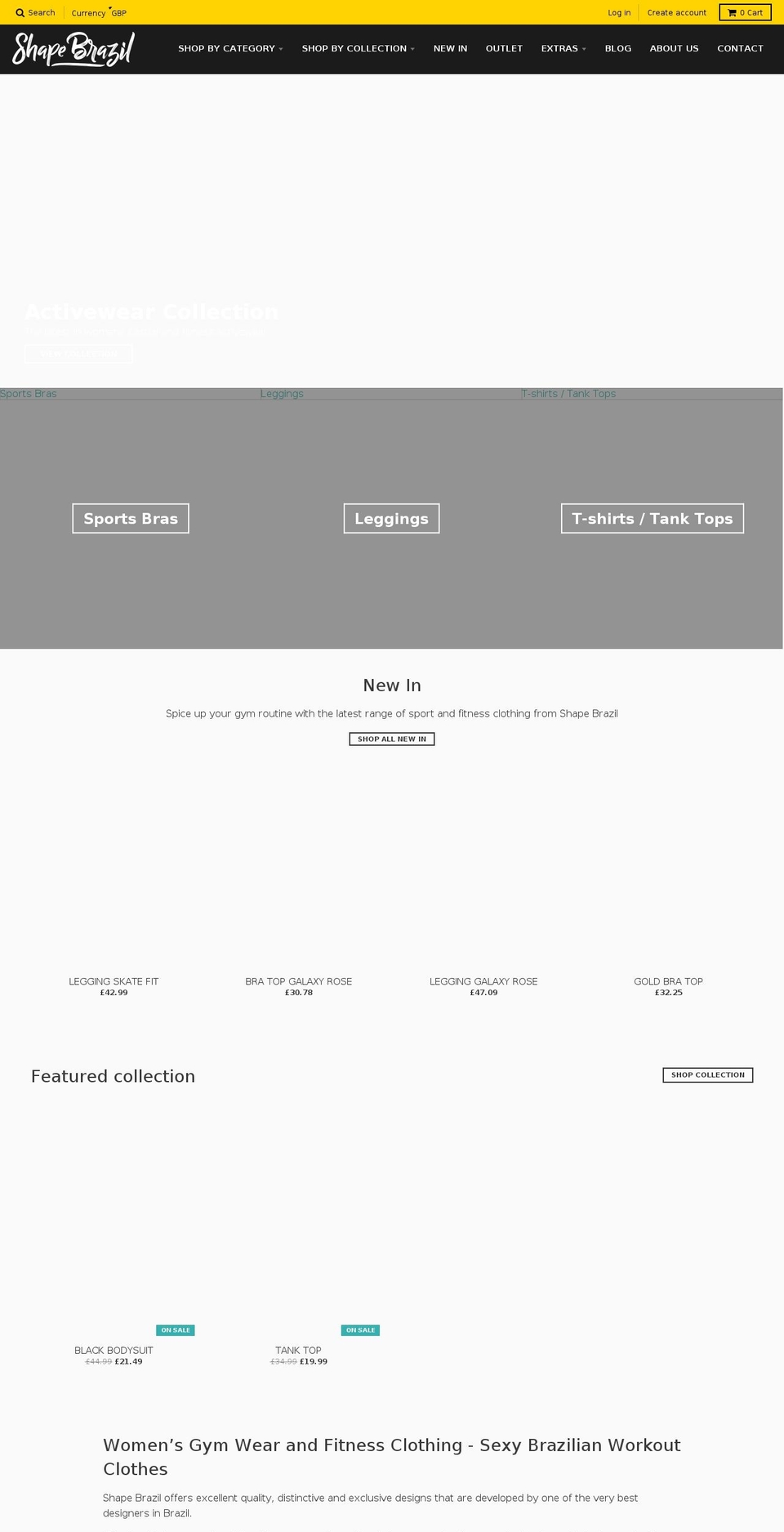 shapebrazil.com — Shopify storefront screenshot