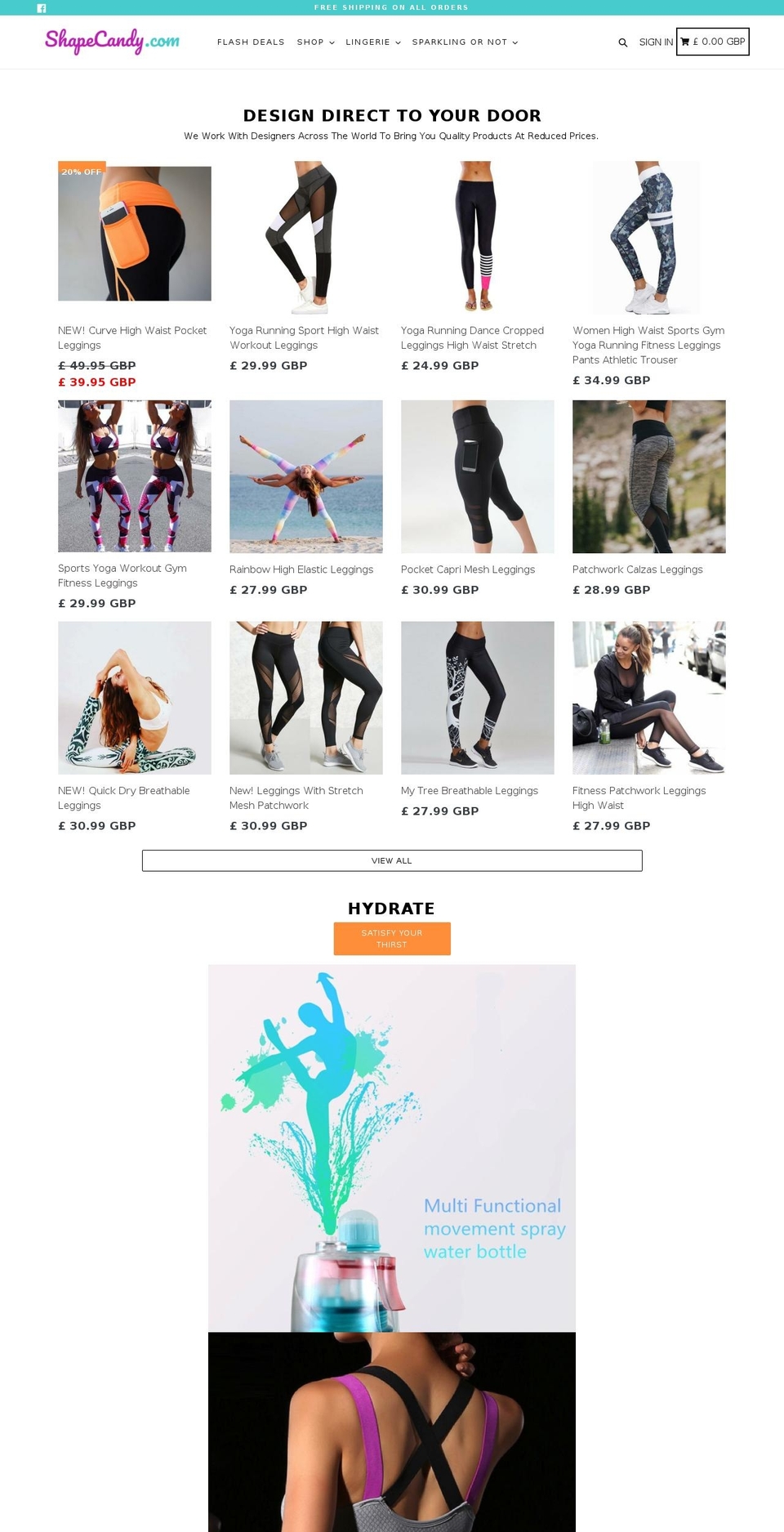 shapecandy.com — Shopify storefront screenshot