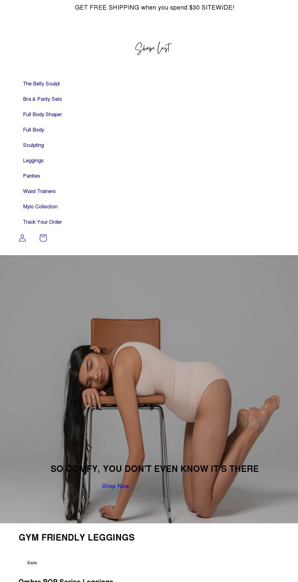 shapelust.com shopify website screenshot