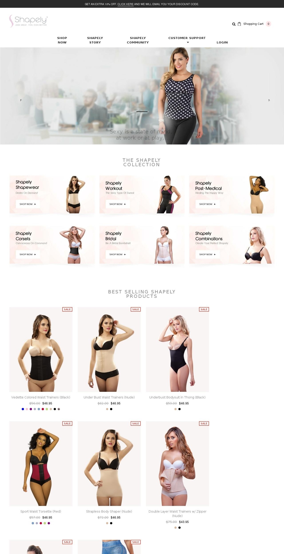 shapely.net shopify website screenshot