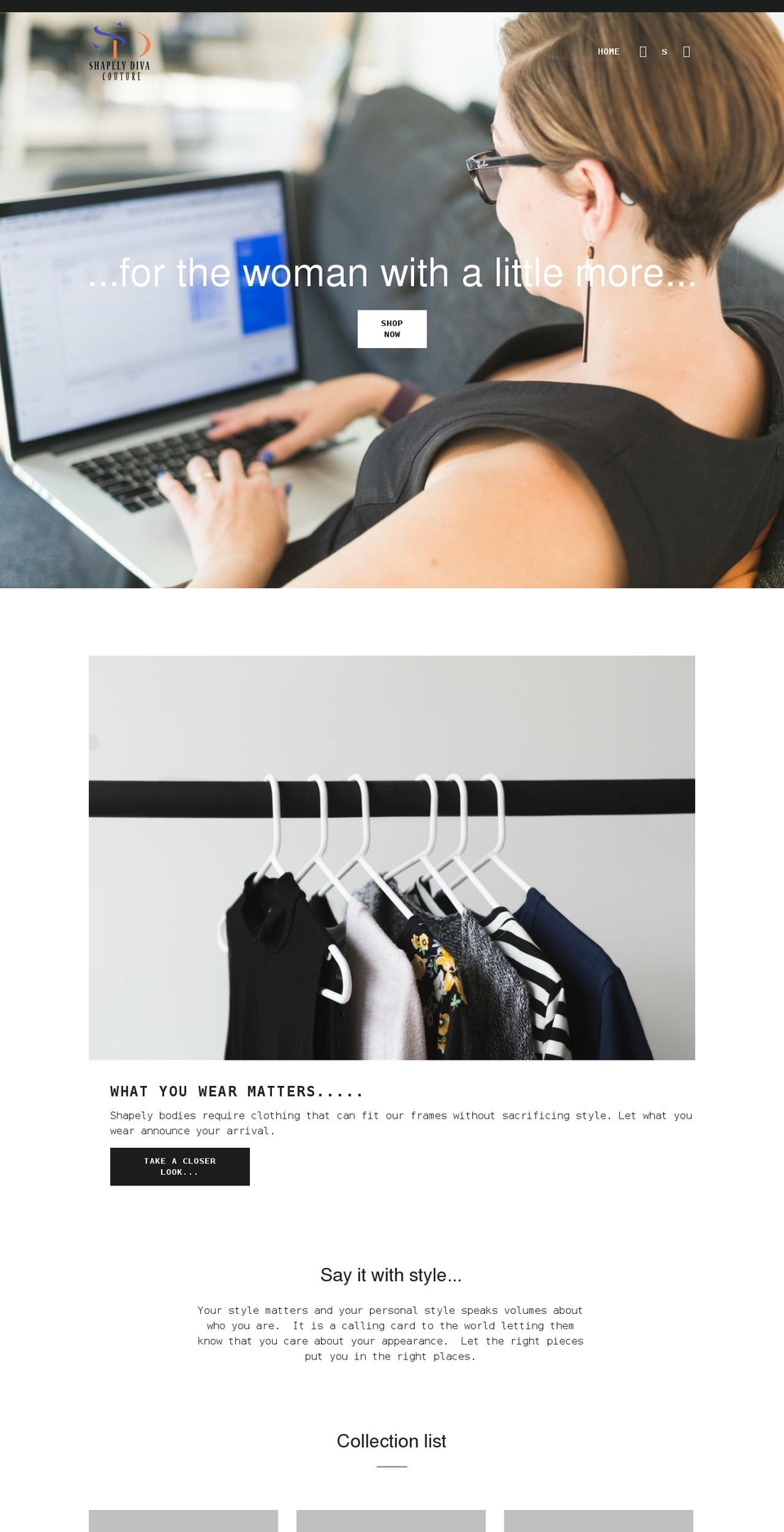shapelydiva.com shopify website screenshot