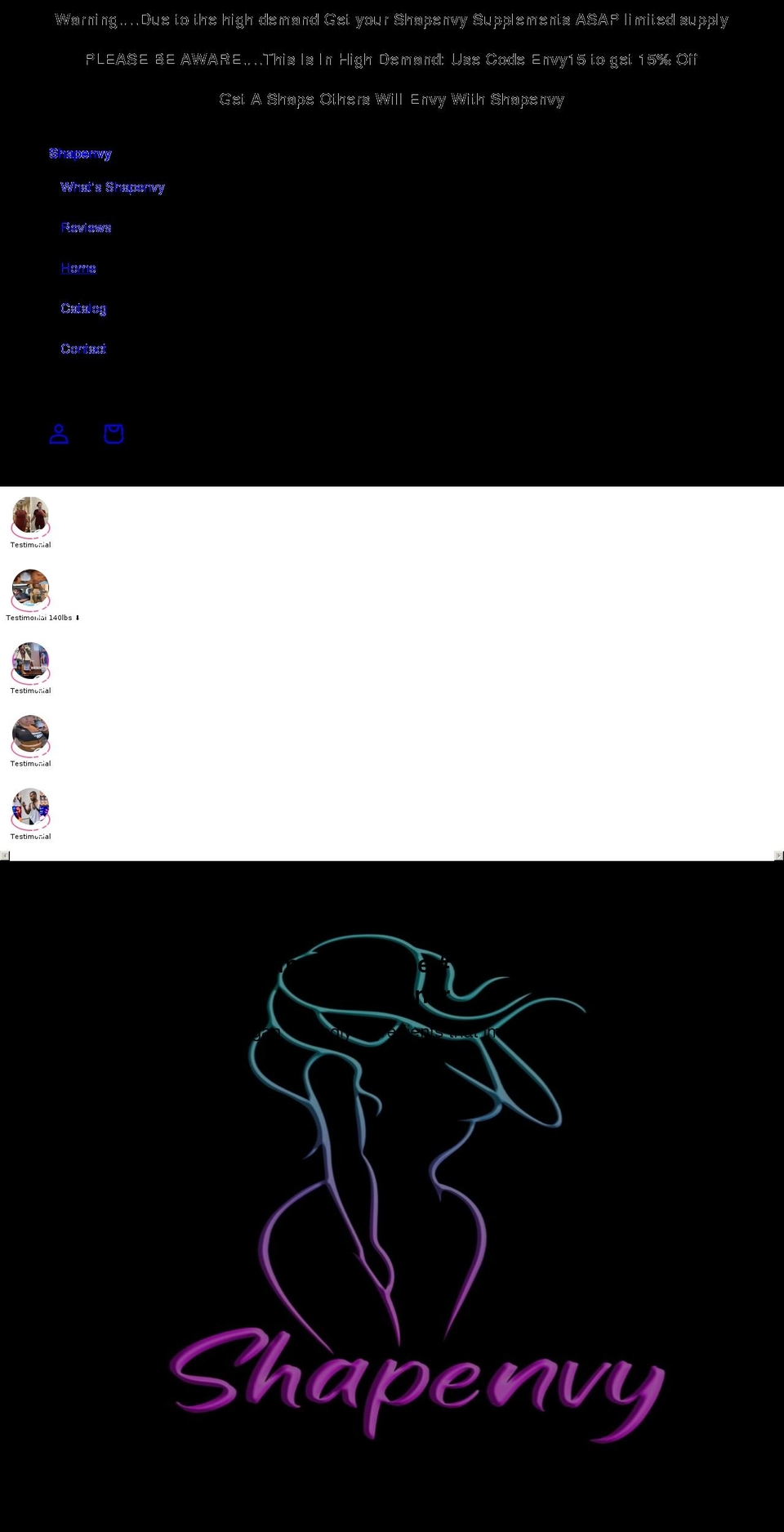 shapenvy.com shopify website screenshot