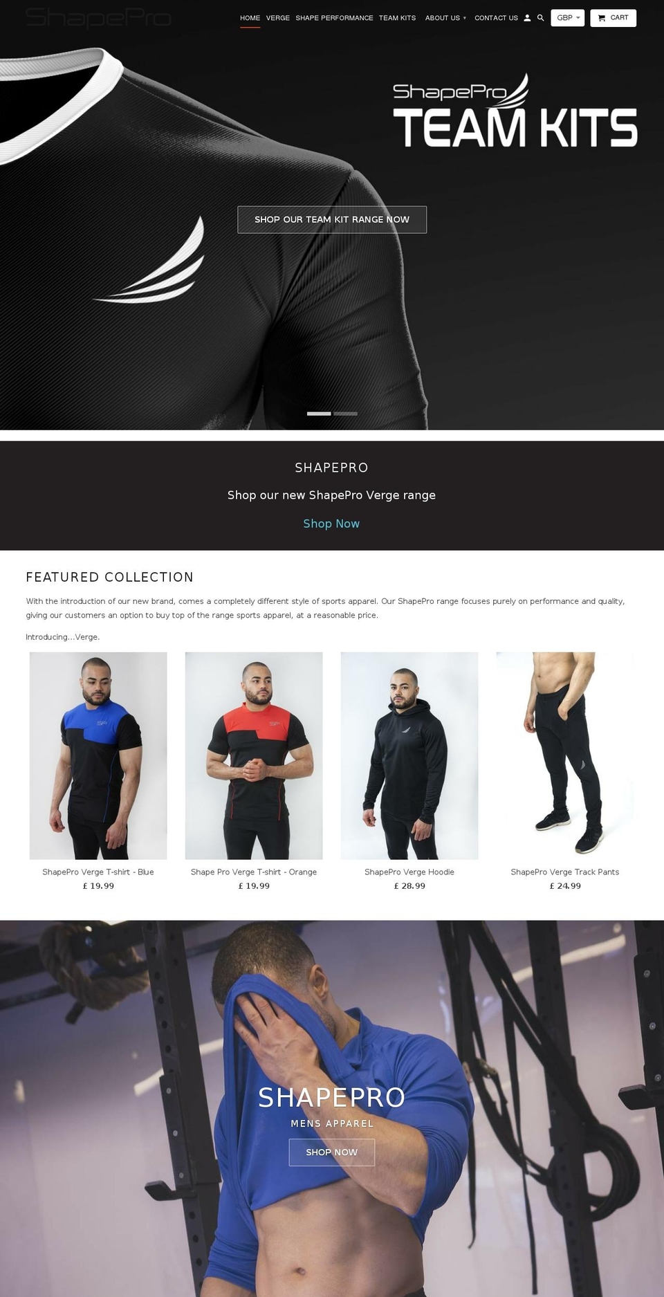 shapeperformancefitness.com — Shopify storefront screenshot