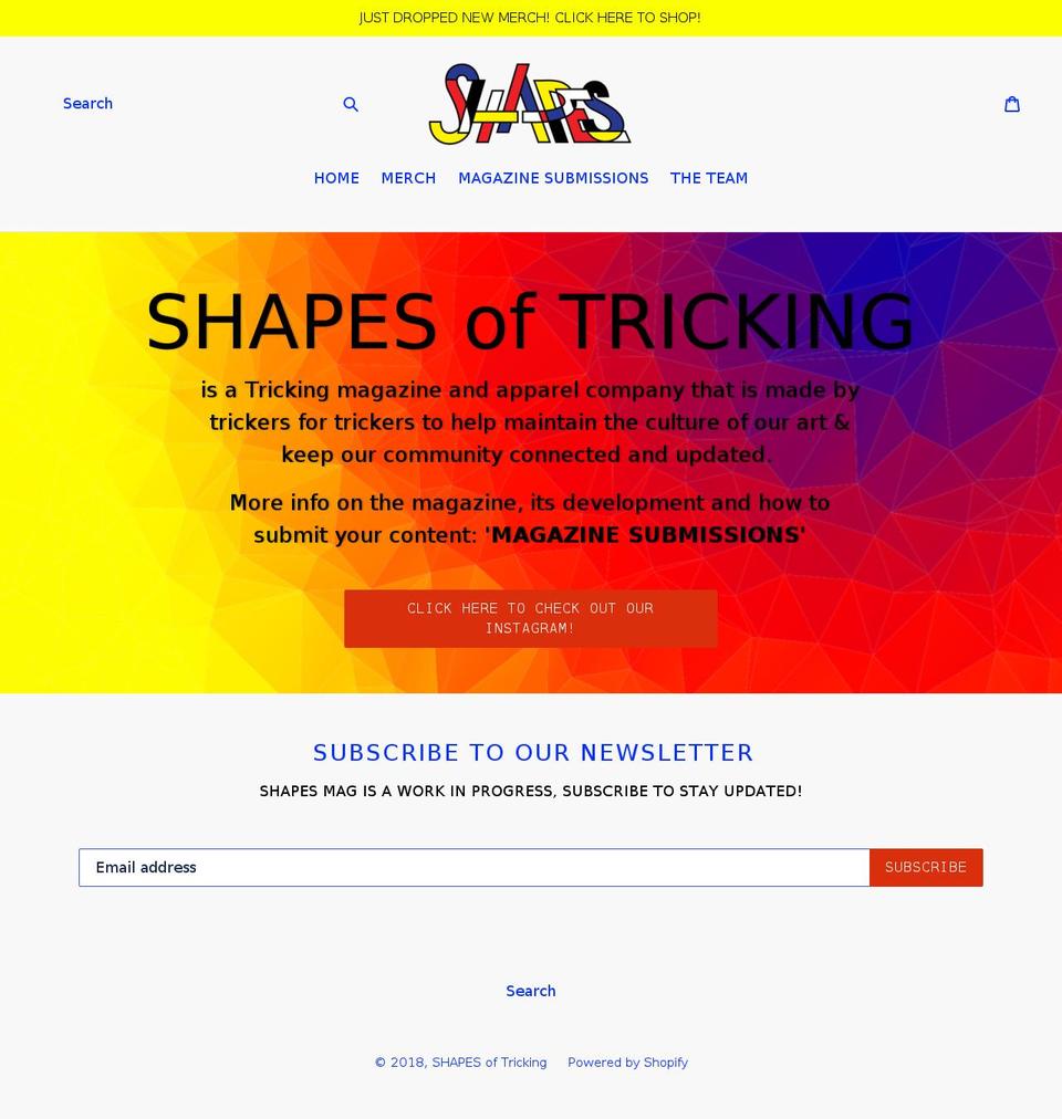 shapesmag.com shopify website screenshot