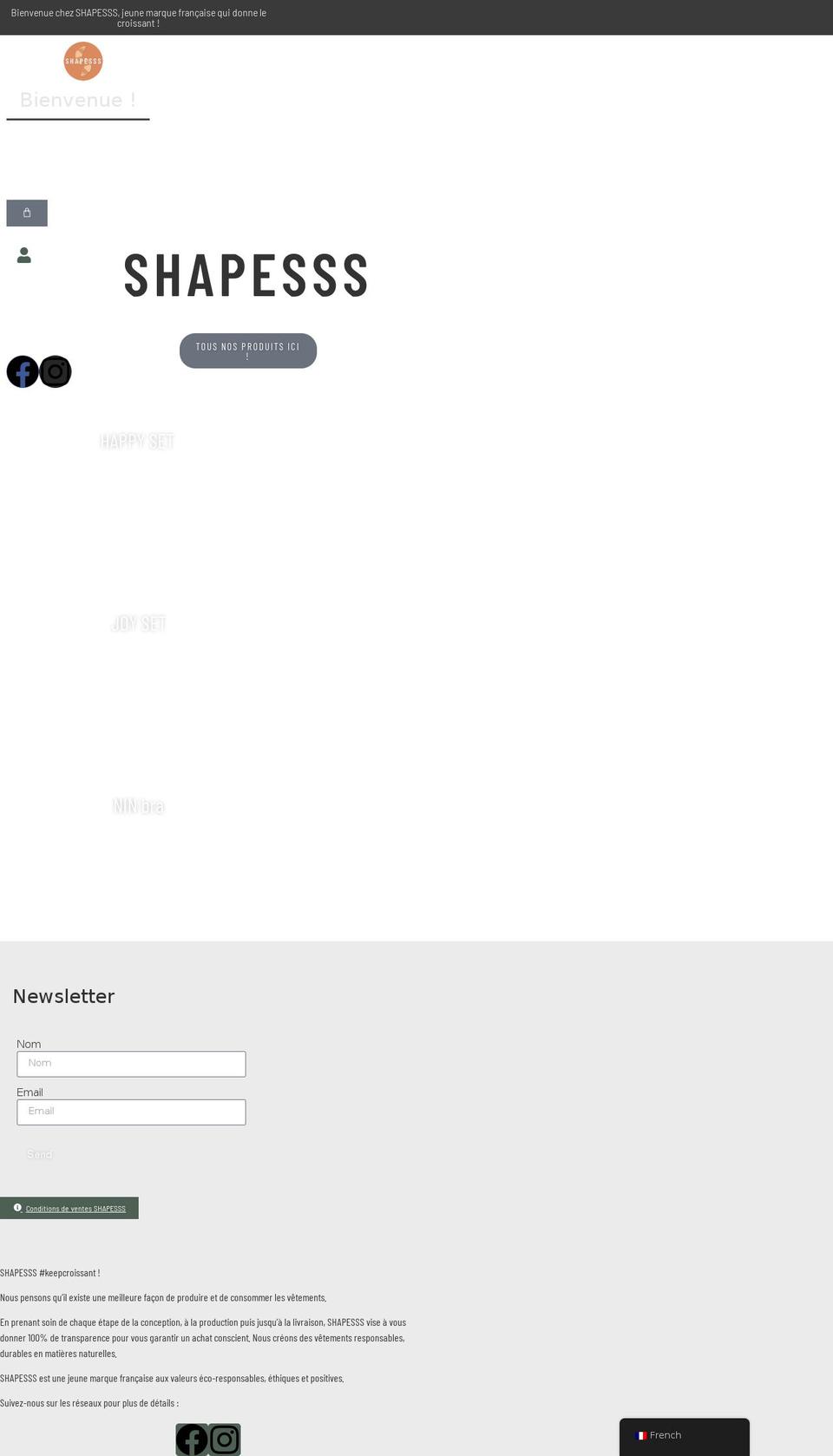 shapesss.net shopify website screenshot
