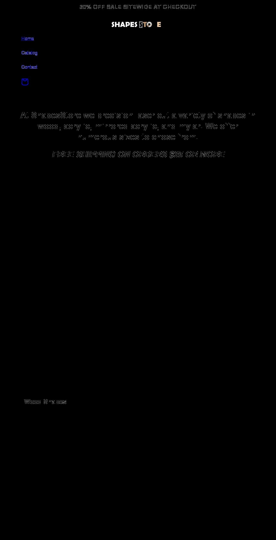 shapesstore.com shopify website screenshot