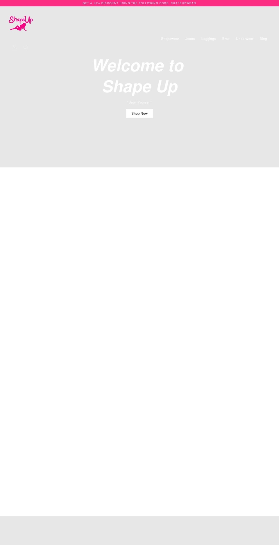 shapeupstores.com shopify website screenshot