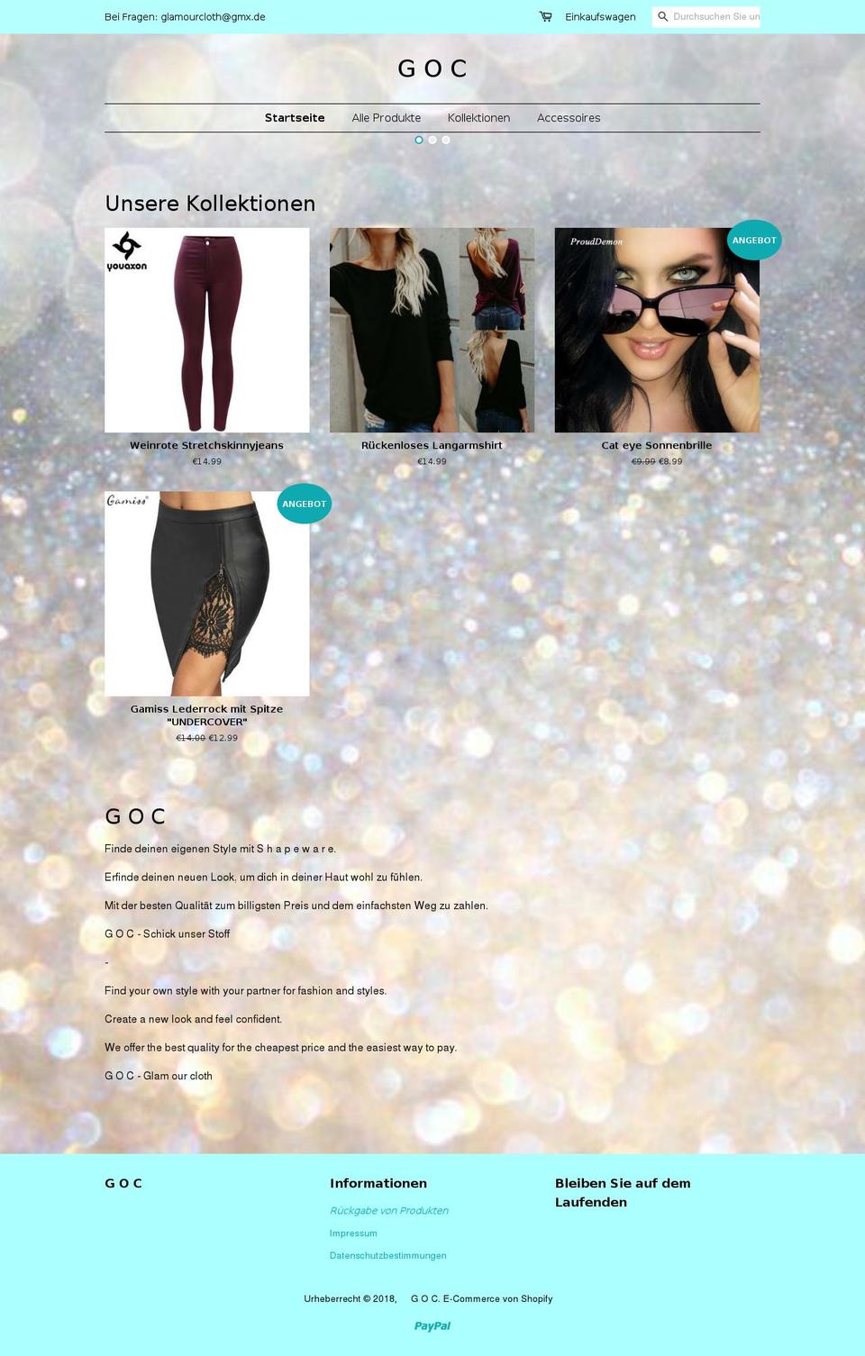 Glamourcloth Shopify theme site example shapew.com