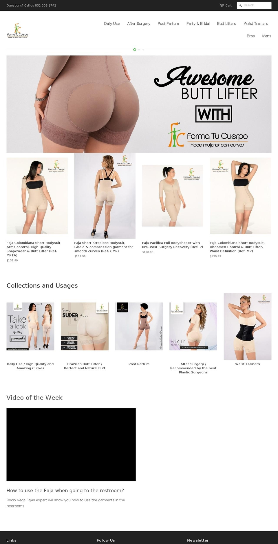 shapewearftc.com shopify website screenshot