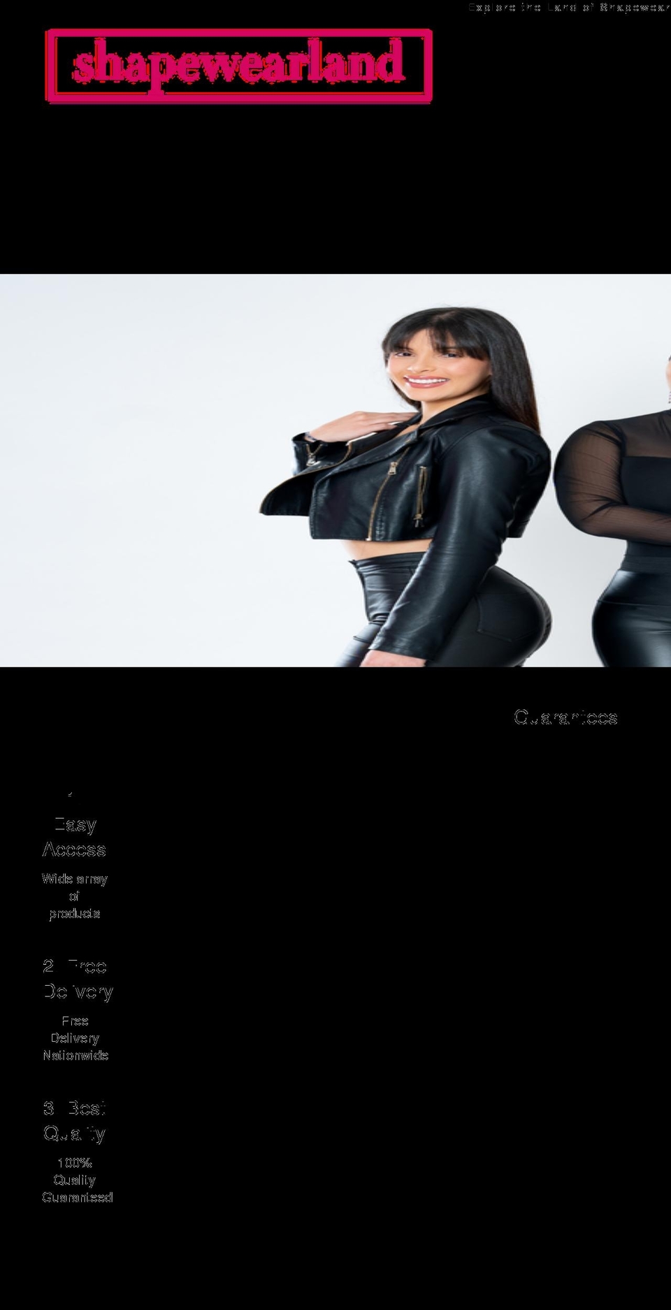 shapewearland.com shopify website screenshot
