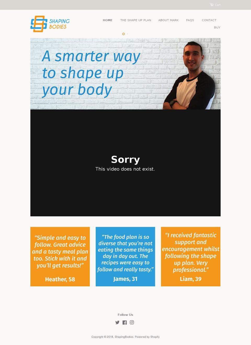 shapingbodies.org shopify website screenshot