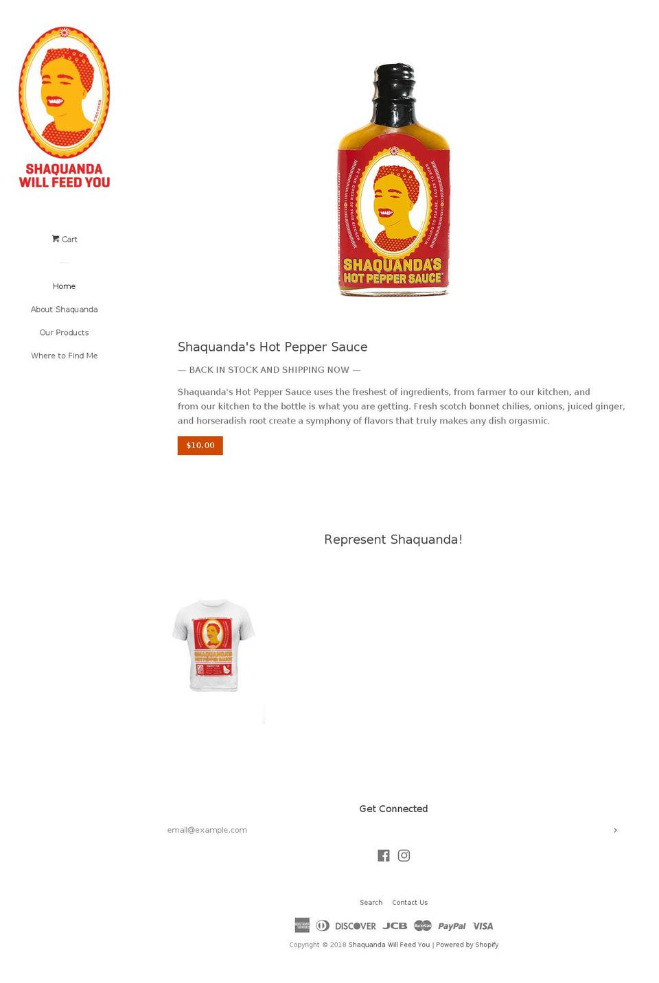 shaquandawillfeedyou.com shopify website screenshot