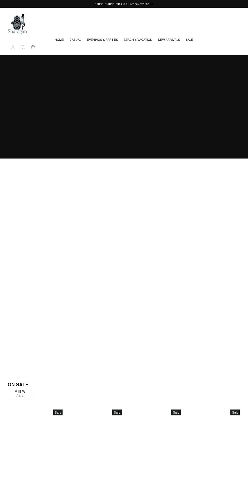 sharagan.com shopify website screenshot