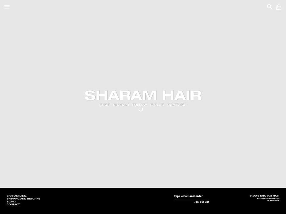 sharamhair.com — Shopify storefront screenshot